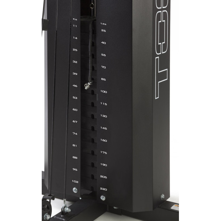 Toorx Msx-90 multifunction station 102 kg weight pack with double free cable and adjustable leg press