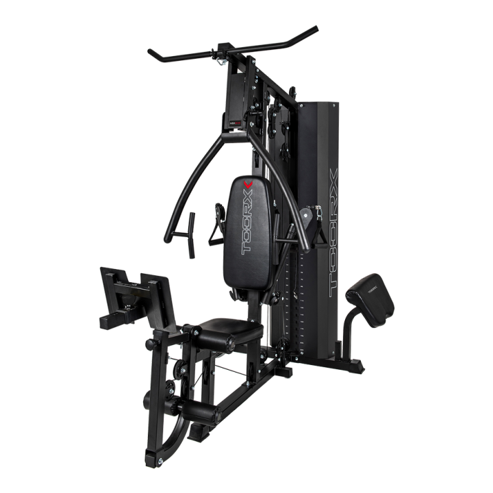 Stazione multifunzione Toorx Msx-90 pacco pesi 102 kg con doppio cavo libero e pressa gambe regolabile