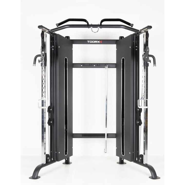 Toorx Csx 3000 dual pulley cable cross station with double steel weight stack 80 kg each.