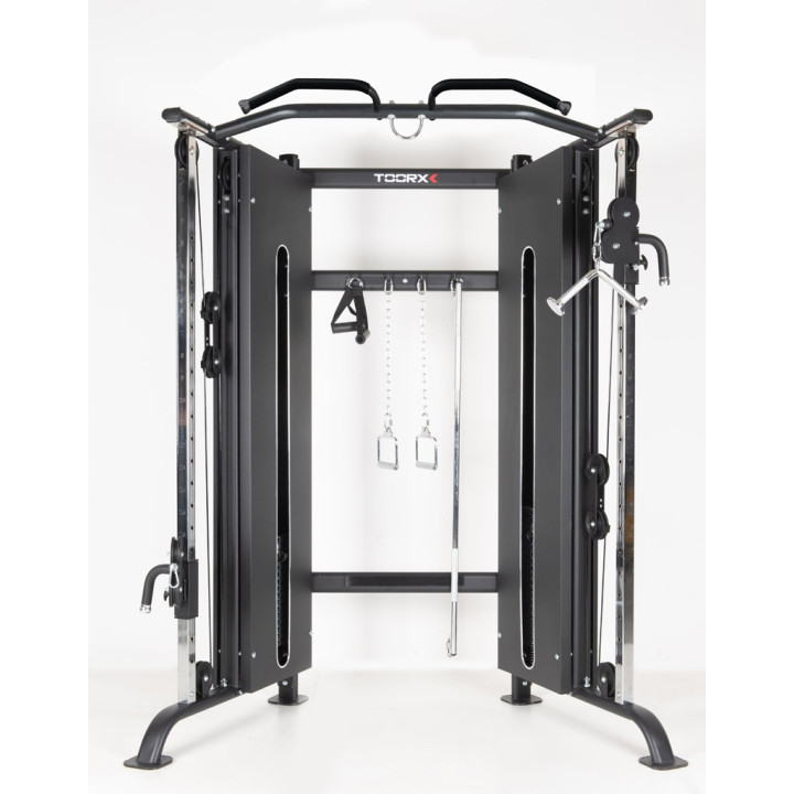 Toorx Csx 3000 dual pulley cable cross station with double steel weight stack 80 kg each.