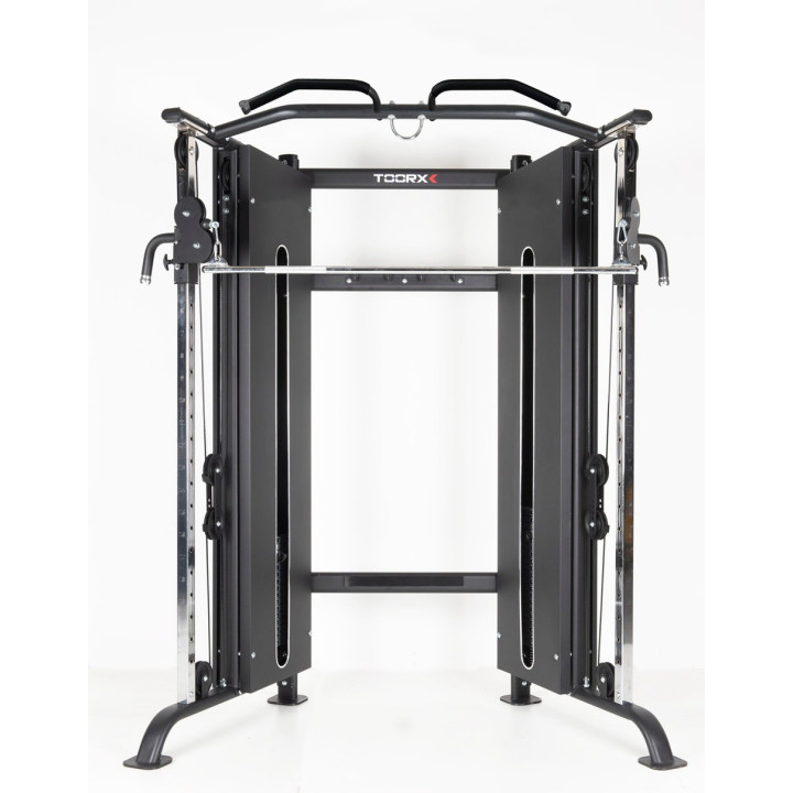 Toorx Csx 3000 dual pulley cable cross station with double steel weight stack 80 kg each.