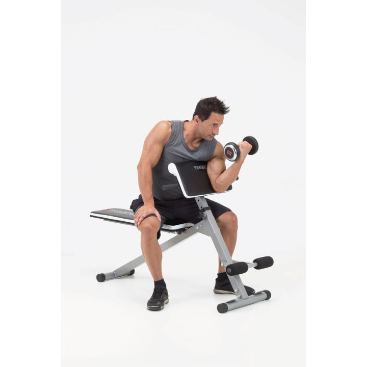 Panca per hyperextension con panca piana e inclinabile multiuso Toorx Wbx 40 Multi Fit richiudibile