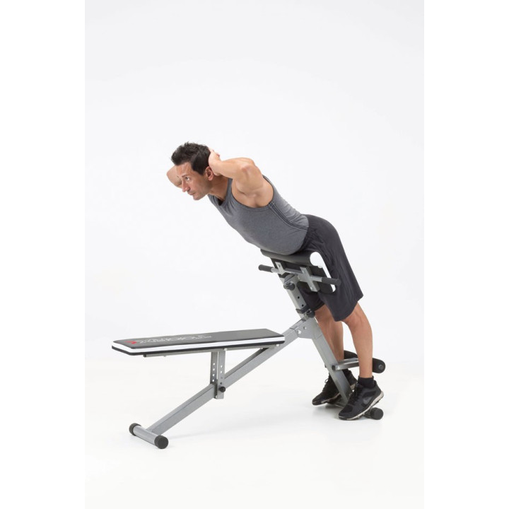 Panca per hyperextension con panca piana e inclinabile multiuso Toorx Wbx 40 Multi Fit richiudibile