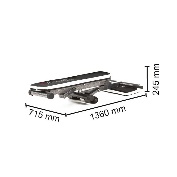 Hyperextension bench with multipurpose flat and reclining bench Toorx Wbx 40 Multi Fit foldable