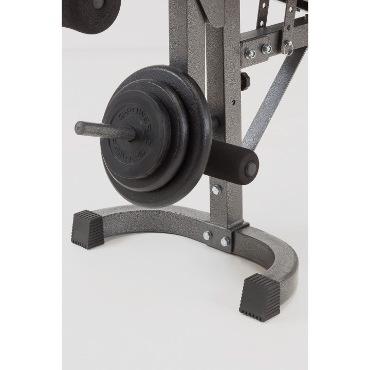 Toorx Wbx 90 foldable barbell bench with leg extension and arm curl