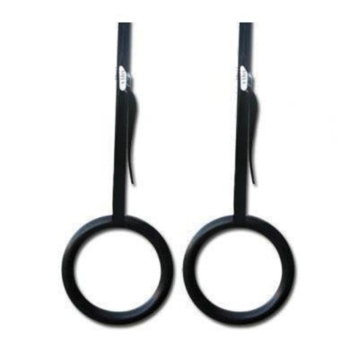 Pair of gymnastic rings with Toorx straps