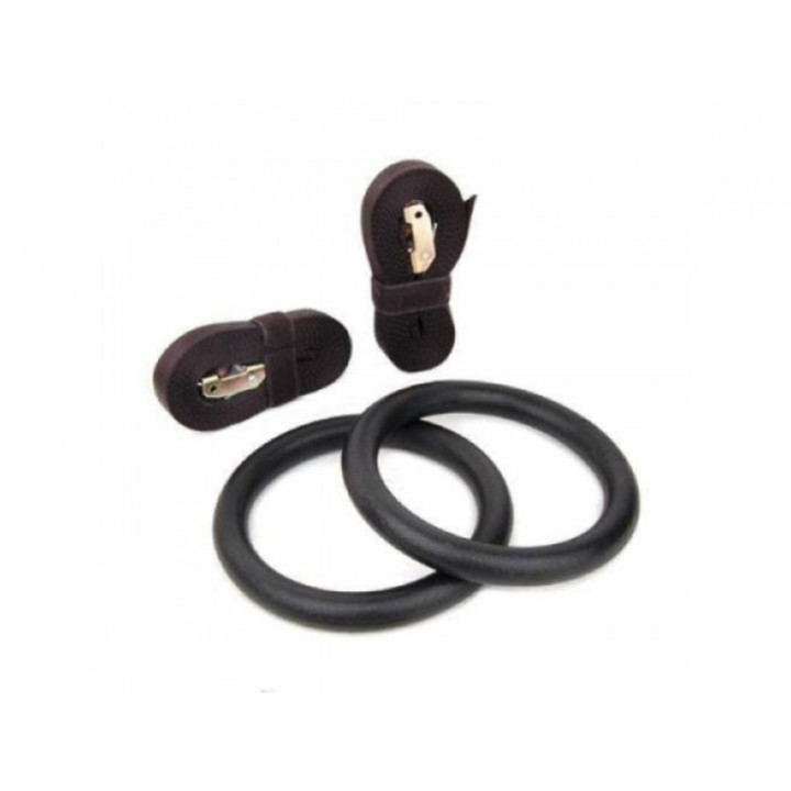Pair of gymnastic rings with Toorx straps