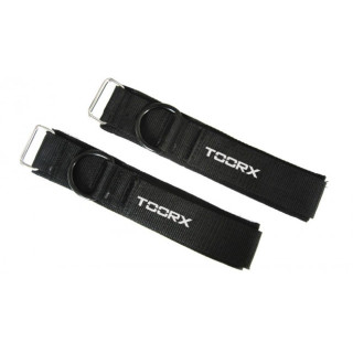 Pair of ankle braces for tractions with ring and Toorx velcro closure
