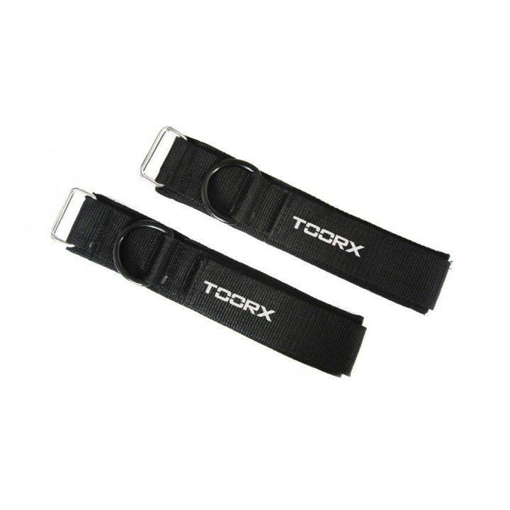 Coppia cavigliera per trazioni con anello e chiusura velcro Toorx