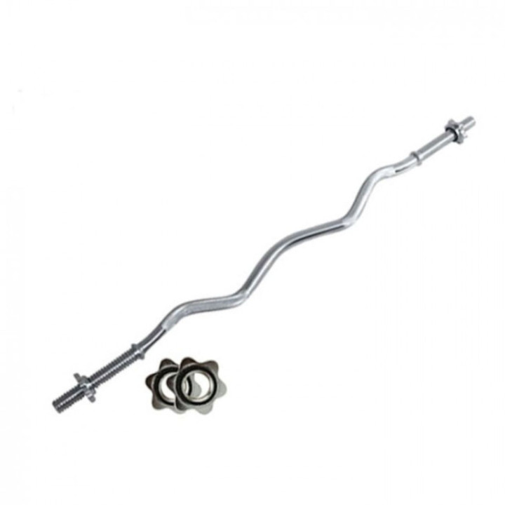 Curl chromed barbell 120 cm with Toorx screw closure