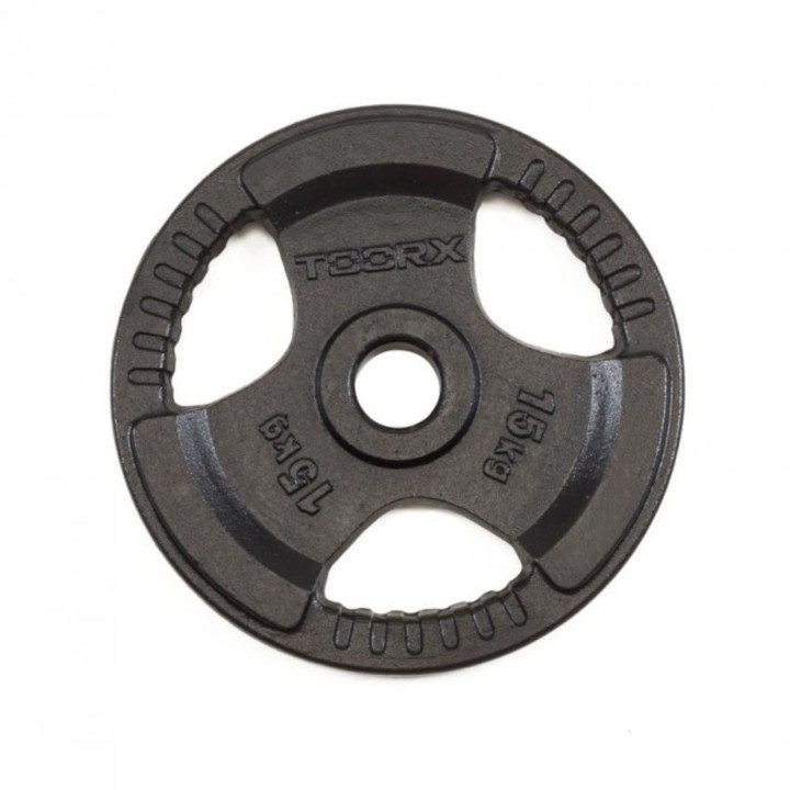 Tri Grip Olympic disc in Toorx rubberized cast iron