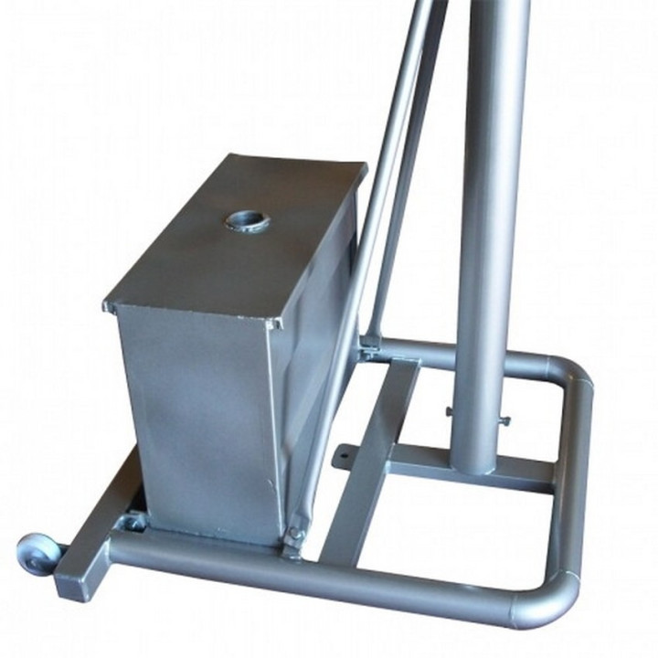 Basket and mini-basket ballast system trasportable on wheels