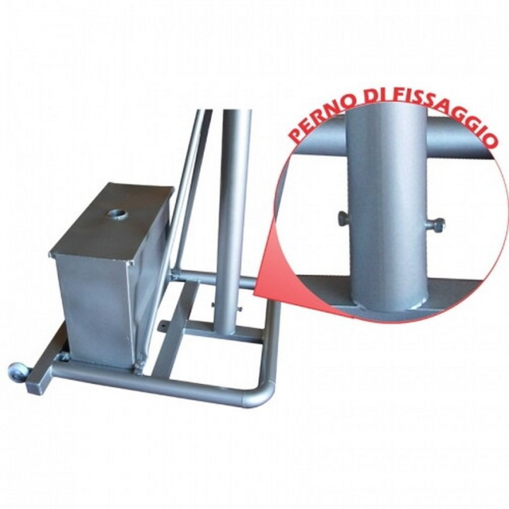 Basket and mini-basket ballast system trasportable on wheels