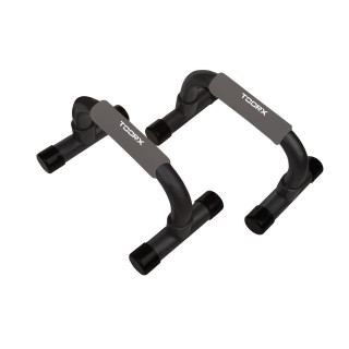 Pair of plastic push-up supports with Toorx soft touch handle