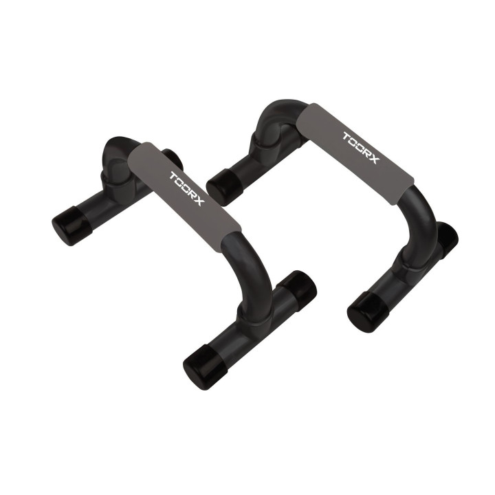 Pair of plastic push-up supports with Toorx soft touch handle
