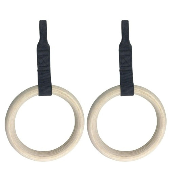 Kit coppia anelli in legno con cinghie per Fst Double Toorx