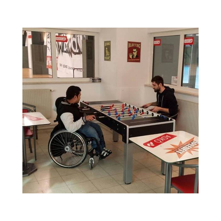 Garlando Special champion table football with retractable rods for disabled players