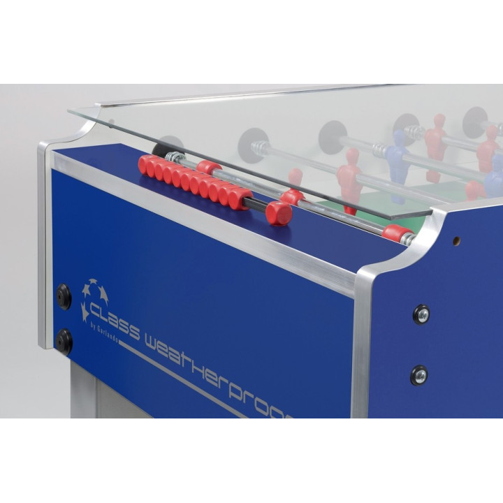 Calcio Balilla Garlando Class Weatherproof con aste uscenti e vetro superiore