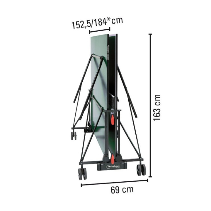 Tennis da tavolo Garlando Progress indoor con ruote piano verde per interno