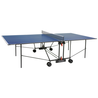 Garlando Progress indoor table tennis with blue floor wheels for indoors