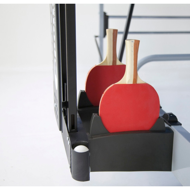 Garlando Advance Indoor table tennis with blue wheels for indoor use