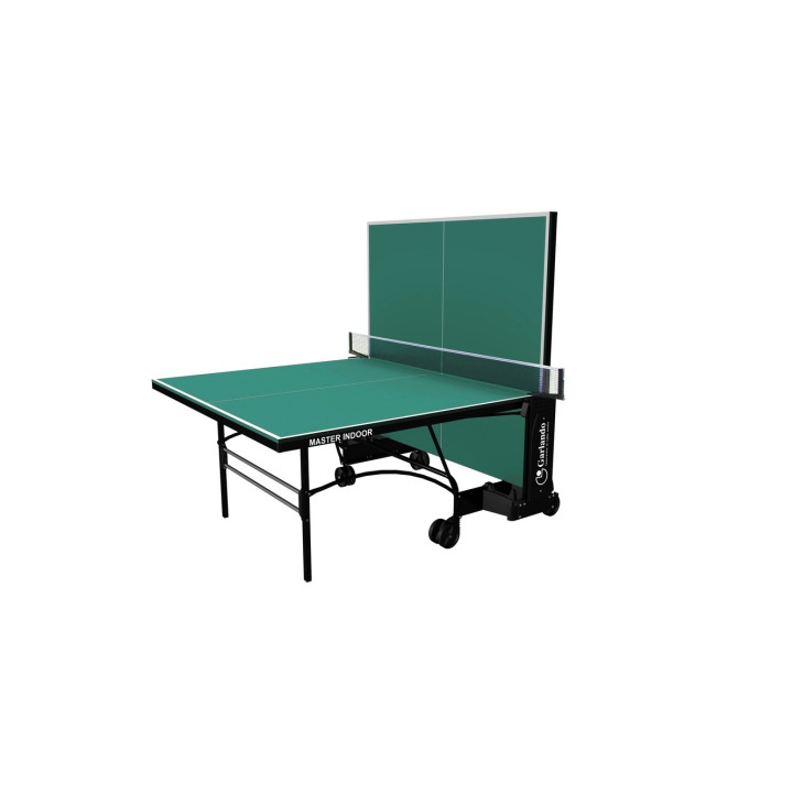 Garlando Master Indoor table tennis with green wheels for indoor use