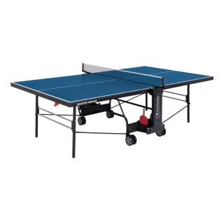 Garlando Master Indoor table tennis with blue wheels for indoor use