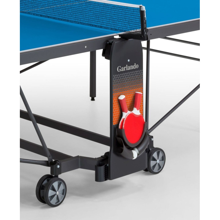 Tennis da tavolo Garlando Champion Outdoor con ruote piano blu per esterno