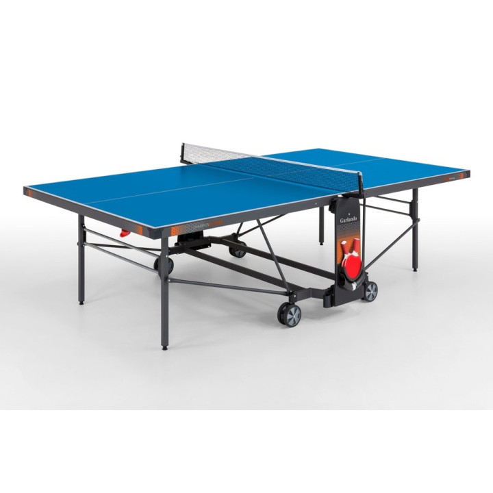Tennis da tavolo Garlando Champion Outdoor con ruote piano blu per esterno