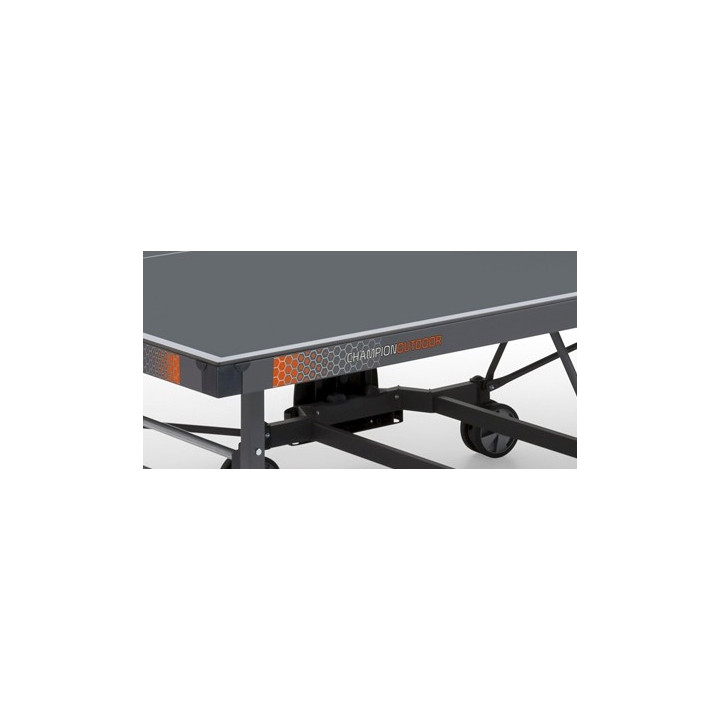 Garlando Champion Outdoor table tennis with gray wheels for outdoor use