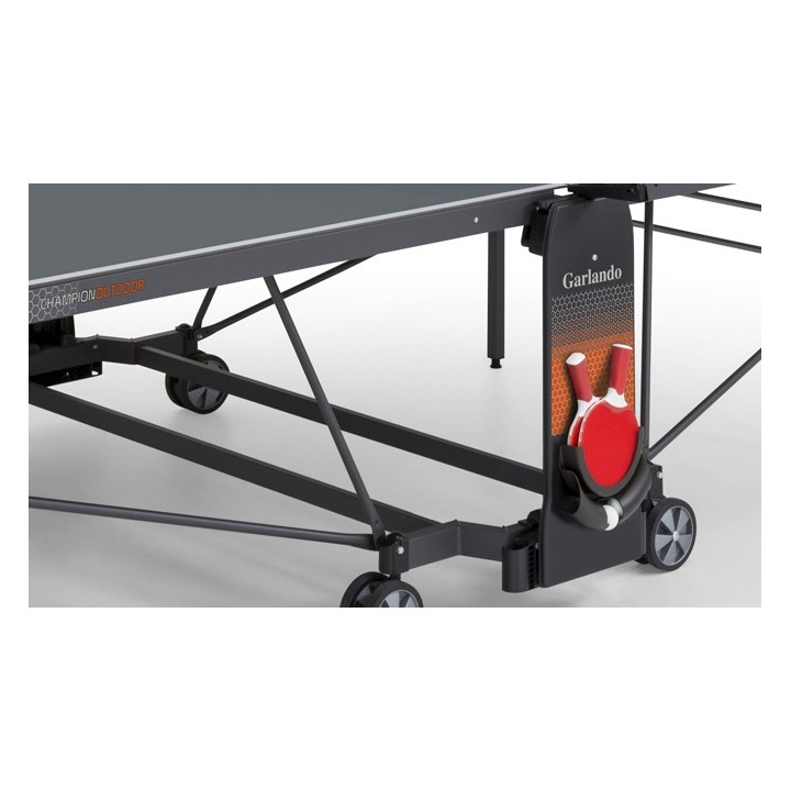 Garlando Champion Outdoor table tennis with gray wheels for outdoor use