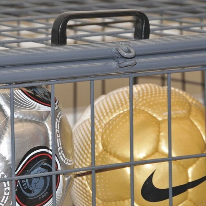 Foldable steel ball trolley with wheels