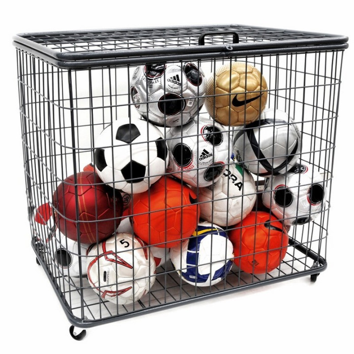 Foldable steel ball trolley with wheels