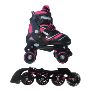 Roller skates convertible into 2in1 Nextreme Reverse fuchsia inline skates