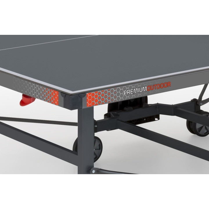 Garlando Premium Outdoor table tennis with gray wheels for outdoor use