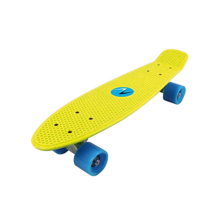 Skateboard Nextreme Freedom tavola gialla e ruote azzurre