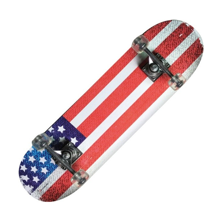 Nextreme Tribe Pro Skateboard Usa Flag transparent wheels
