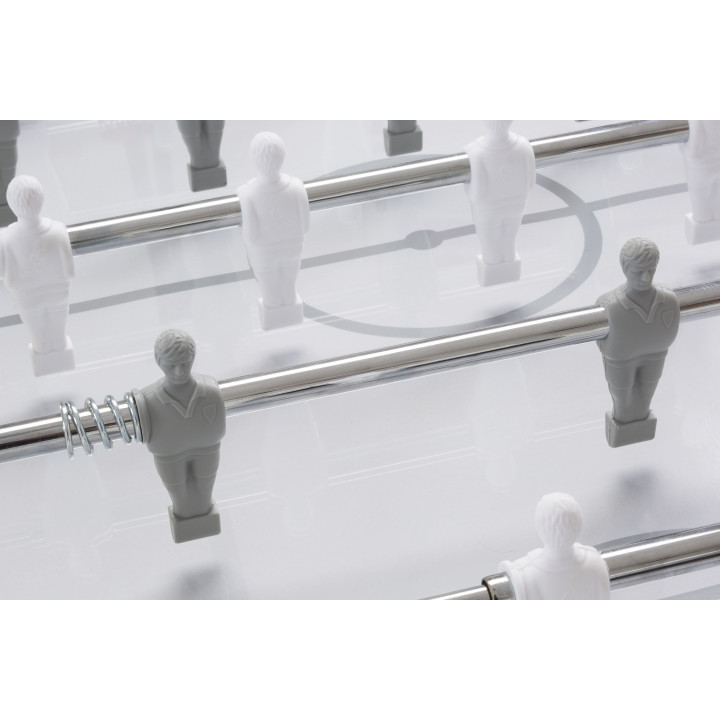 Garlando G-500 pure white table football with protruding rods