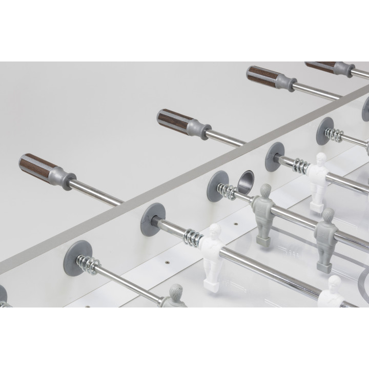 Garlando G-500 pure white table football with protruding rods