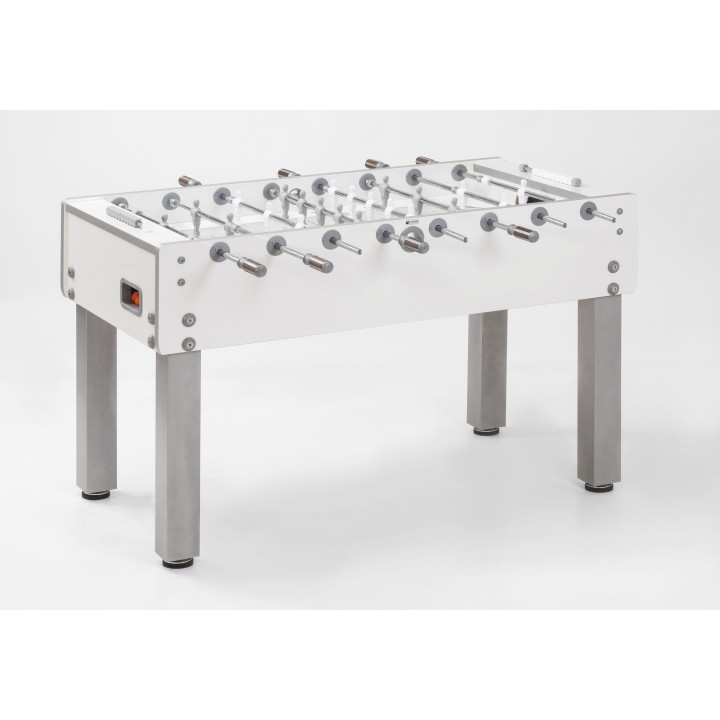 Garlando G-500 pure white table football with protruding rods