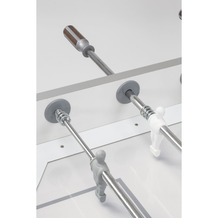 Garlando G-500 pure white table football with protruding rods