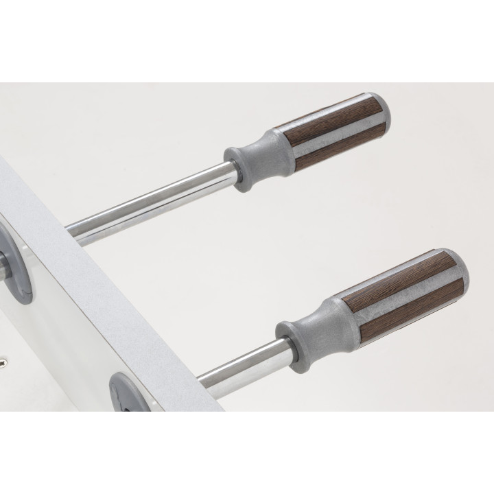 Garlando G-500 pure white table football with protruding rods