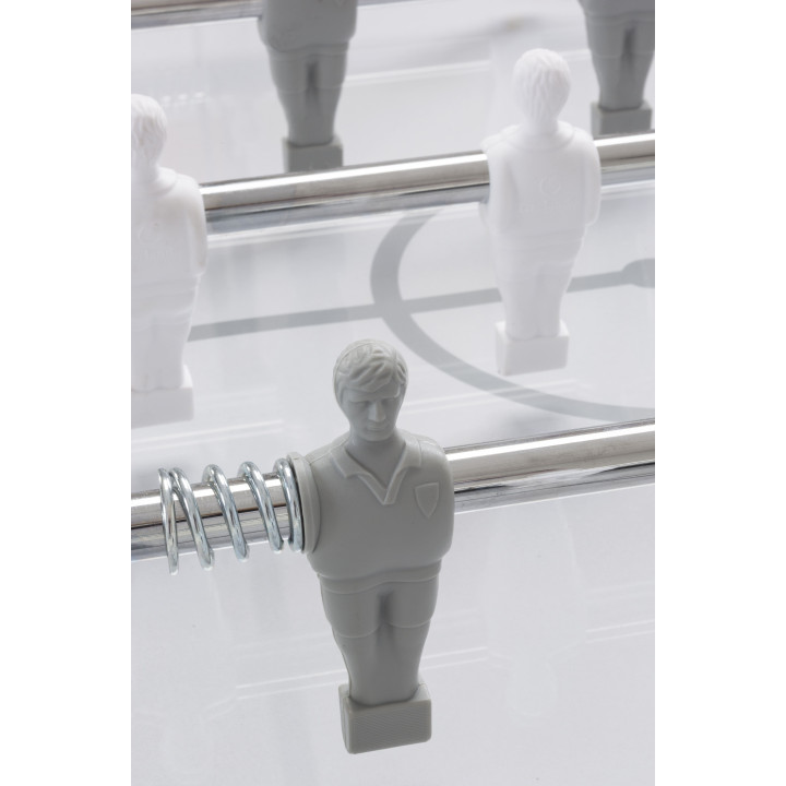 Garlando G-500 pure white table football with recessed rods