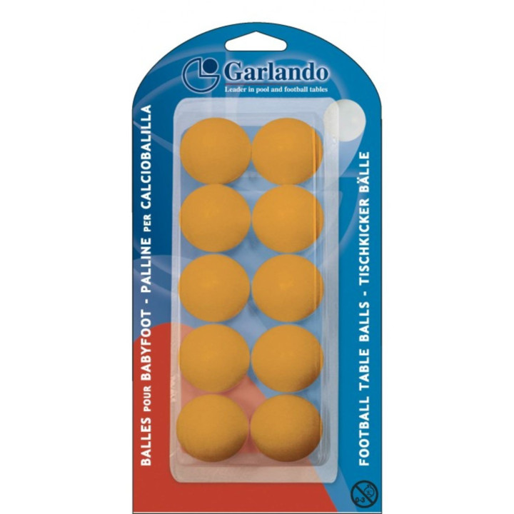Blister di 10 palline arancio standard Garlando