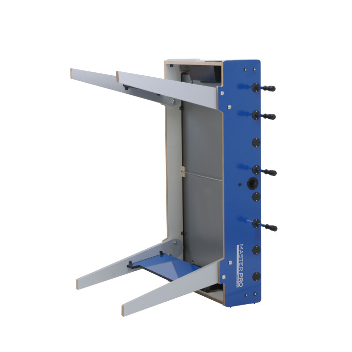 Garlando Master Pro table football with retractable rods and folding legs