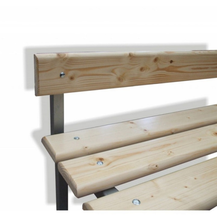 Bench for tennis athletes with ABS seat shell