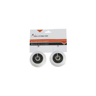 Coppia ruote bianche diametro 70 mm PU con cuscinetti ABEC7 e luce bianca di sicurezza per pattini in linea Nextreme