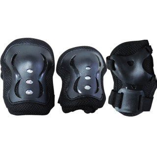 Set di protezioni Junior nero peso utilizzatore da 25 Kg a 50 Kg Nextreme