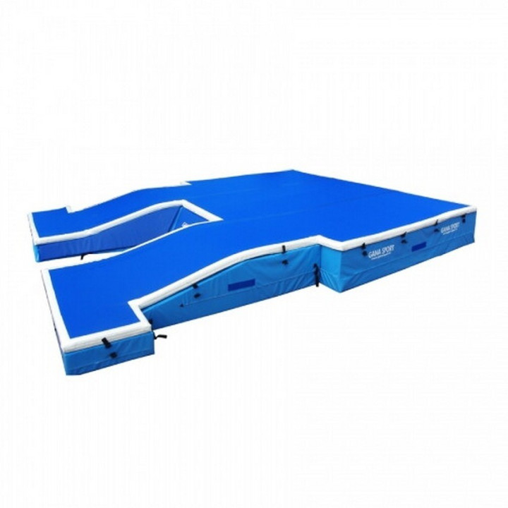Monocube Pole Vault landing area complete with nail-proof mat World Athletics approved