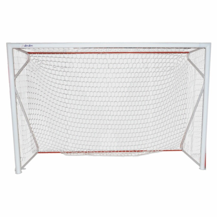 Pair of 3x2m steel soccer goals complete with nets